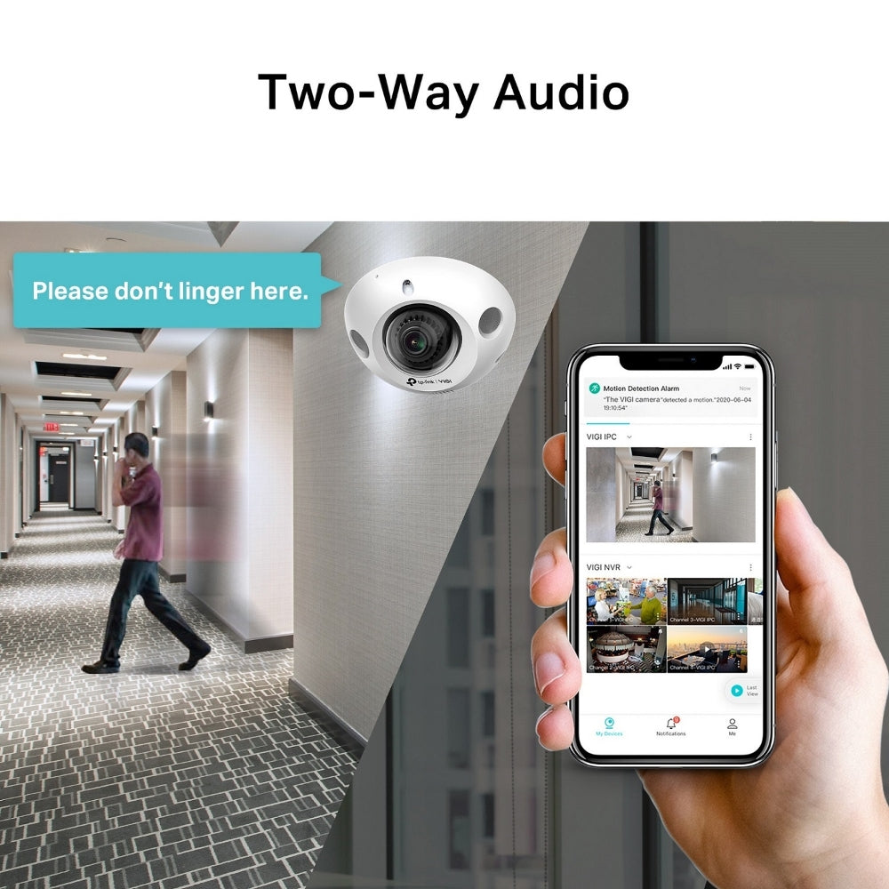 TP-Link VIGI C230i Mini 3MP Super-High Definition IR Dome Network Wired CCTV Camera | Two-Way Audio | Smart IR | IK08 Vandal-Proof | Wide Angle TP-Link VIGI C230i Mini 3MP Super-High Definition IR Dome Network Wired CCTV Camera | Two-Way Audio | Smart IR | IK08 Vandal-Proof | Wide Angle